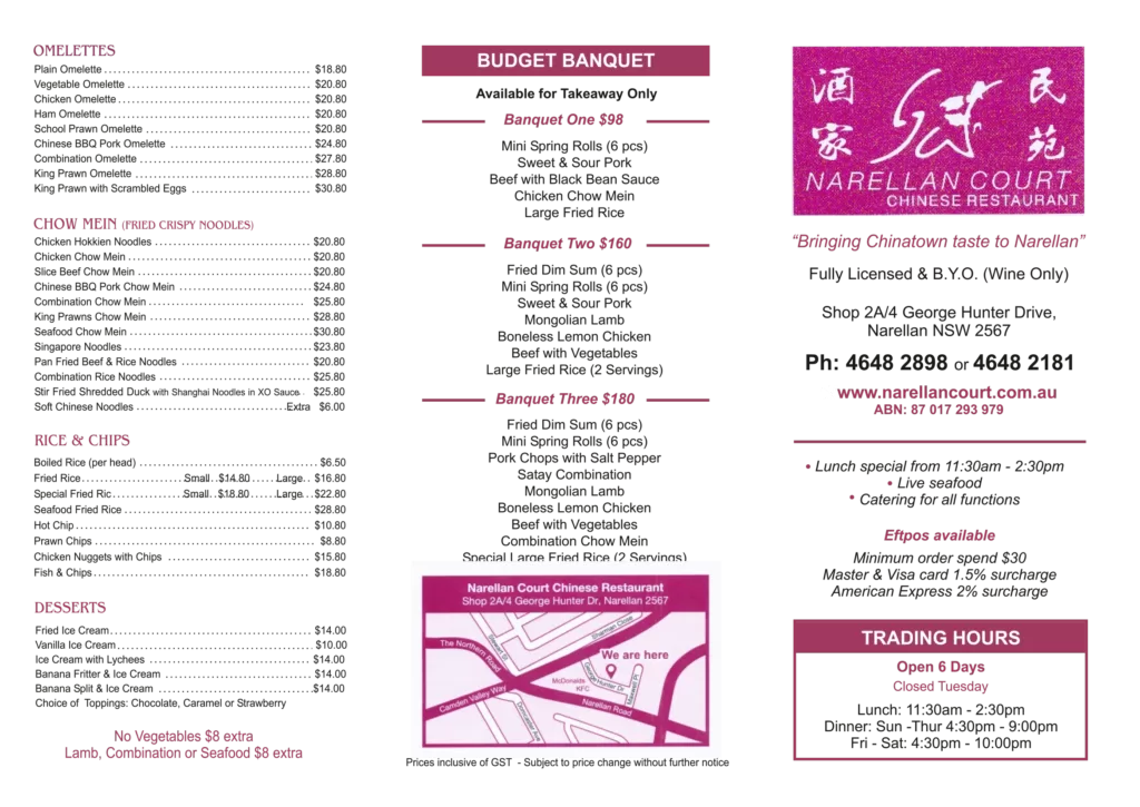 Takeaway Menu 2